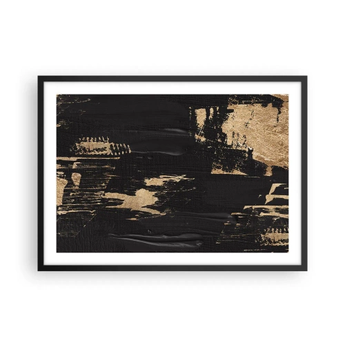 Pôster com moldura preta - Rastro de toque - 70x50 cm