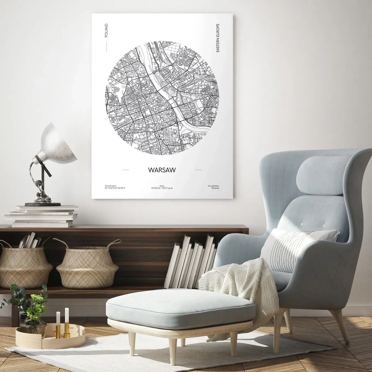 Quadro em vidro - Anatomia de Varsóvia - 50x70 cm