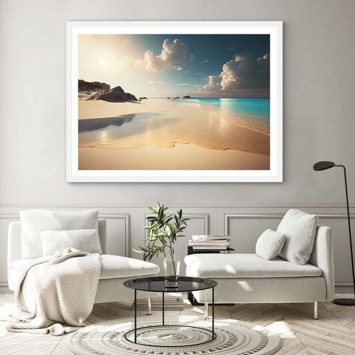 Pôster em moldura branca - Um dia de sonho - 40x30 cm