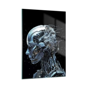 Quadro em vidro - A tecnologia é uma mulher - 50x70 cm