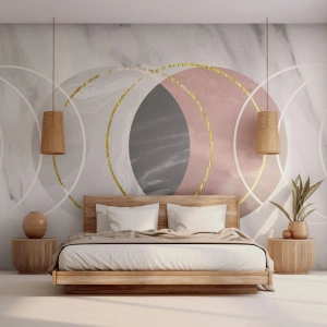 Papel de Parede Premium Sand - Música das esferas - Abstração, Pedaço, Distritos - 100x70 cm