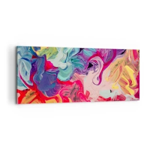 Quadro em tela - O nascimento das cores - 100x40 cm
