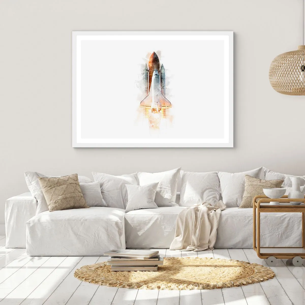 Pôster em moldura branca - Exploradores para iniciantes - 70x50 cm