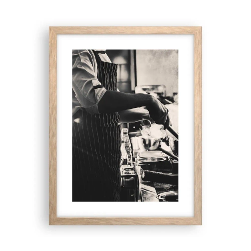 Pôster com moldura de carvalho claro - Alquimia de sabores - 30x40 cm