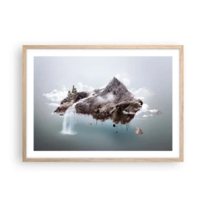 Pôster com moldura de carvalho claro - Pelos olhos de um surrealista - 70x50 cm