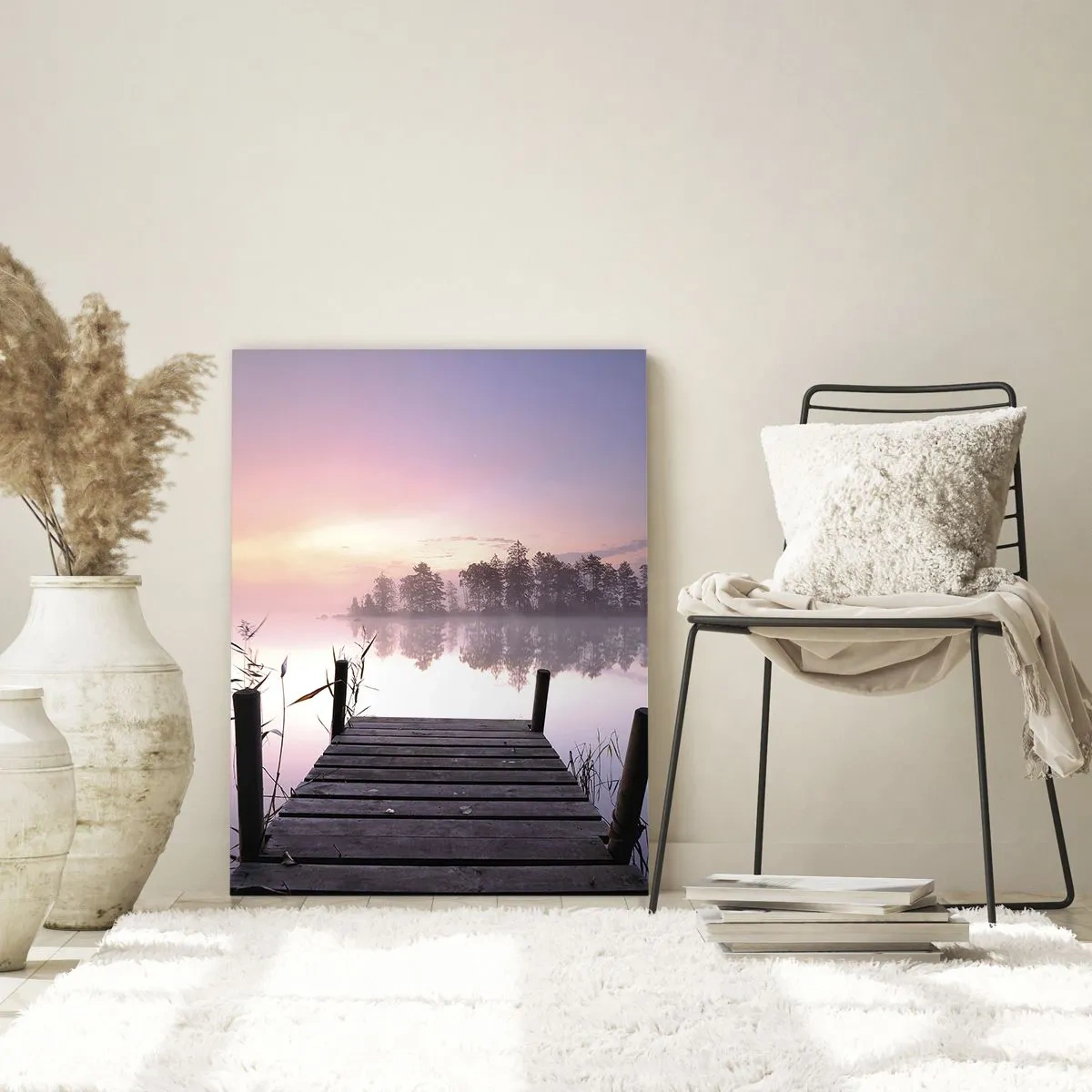 Quadro em vidro - Da névoa lilás... - 50x70 cm
