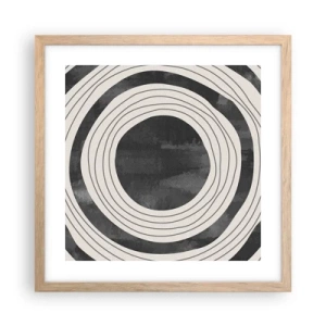 Pôster com moldura de carvalho claro - Direito ao ponto - 40x40 cm