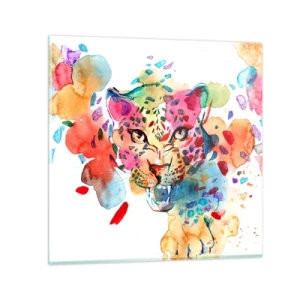 Quadro em vidro - A Bela e a Fera - 70x70 cm