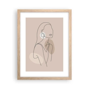 Pôster com moldura de carvalho claro - Um ícone da feminilidade - 30x40 cm