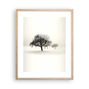 Pôster com moldura de carvalho claro - Sono de inverno - 40x50 cm