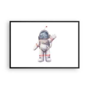 Pôster com moldura preta - Por enquanto é isso! - 91x61 cm