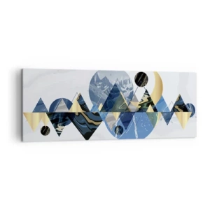 Quadro em tela - Paisagem geométrica - 140x50 cm