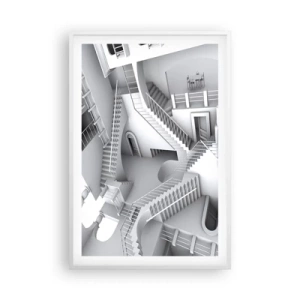 Pôster em moldura branca - Paradoxos do espaço - 61x91 cm