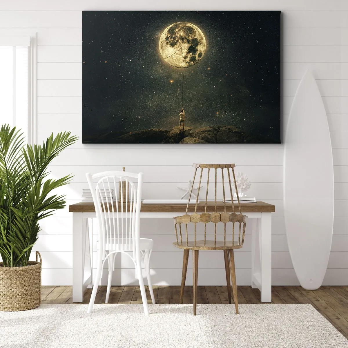 Quadro em tela - Aquele que roubou a lua - 120x80 cm