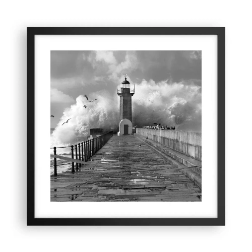 Pôster com moldura preta - Destemida - 40x40 cm