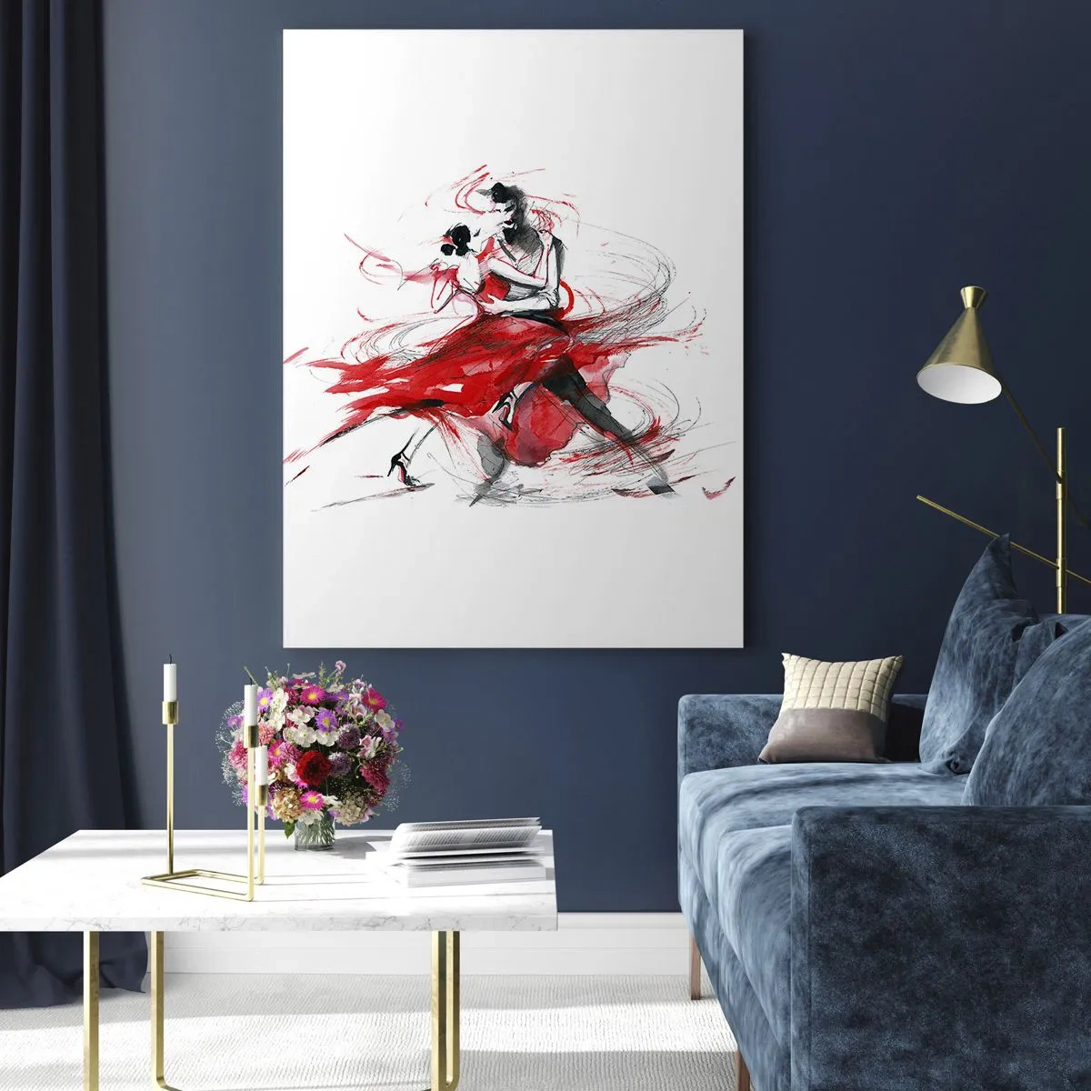Quadro em vidro - Tango - o ritmo da paixão - 50x70 cm