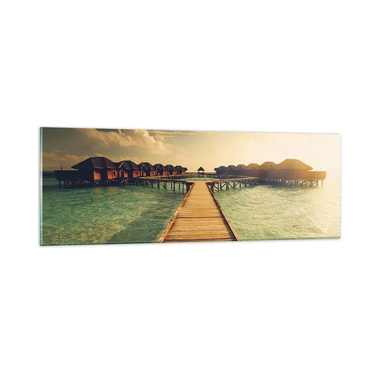 Quadro em vidro - Um convite caloroso - 90x30 cm