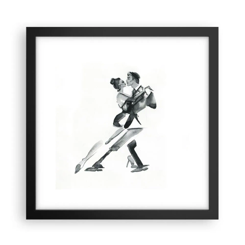 Pôster com moldura preta - Num só ritmo - 30x30 cm