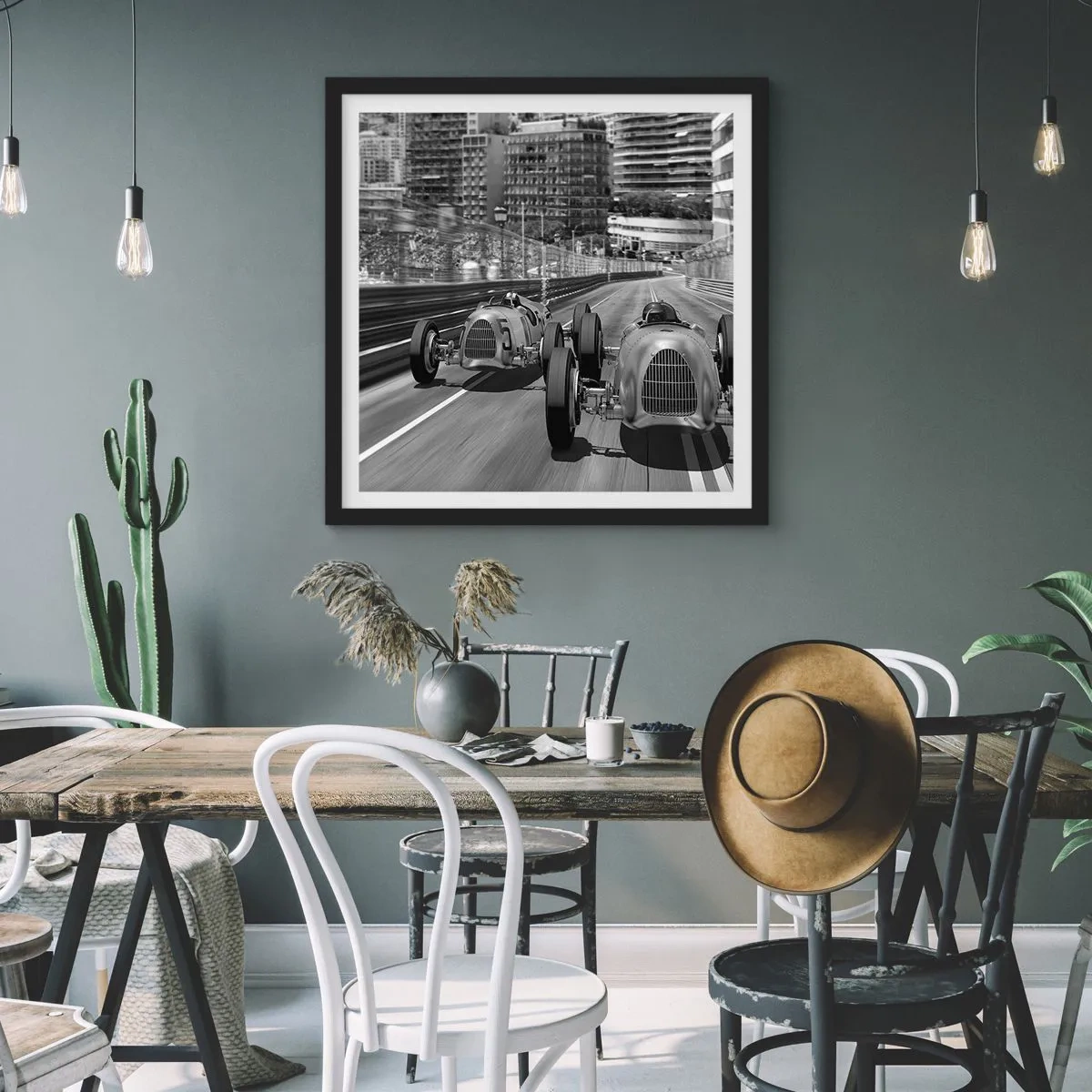 Pôster com moldura preta - Era uma vez em Monte Carlo - 60x60 cm