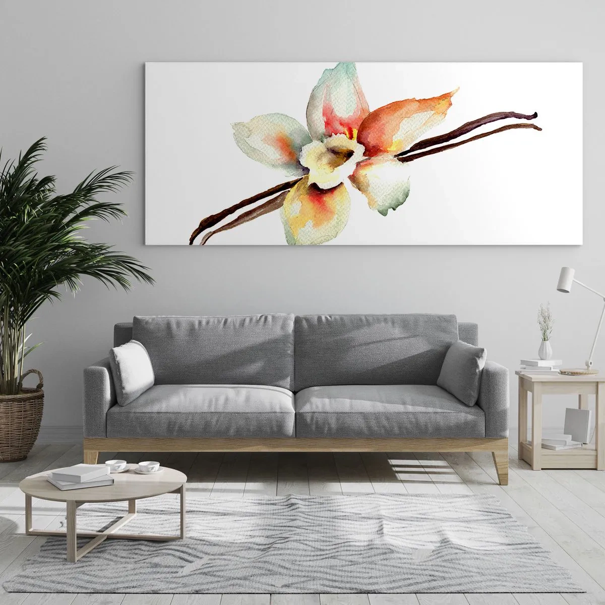 Quadro em vidro - Doçura derramada com tinta - 100x40 cm