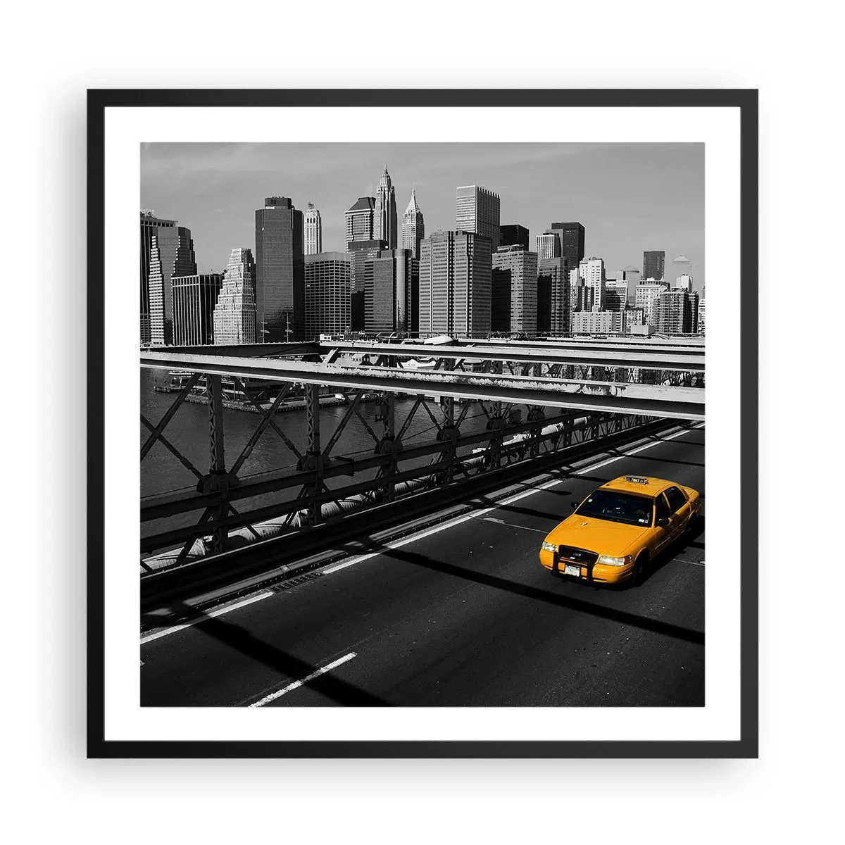 Pôster com moldura preta - A cor da cidade grande - 60x60 cm