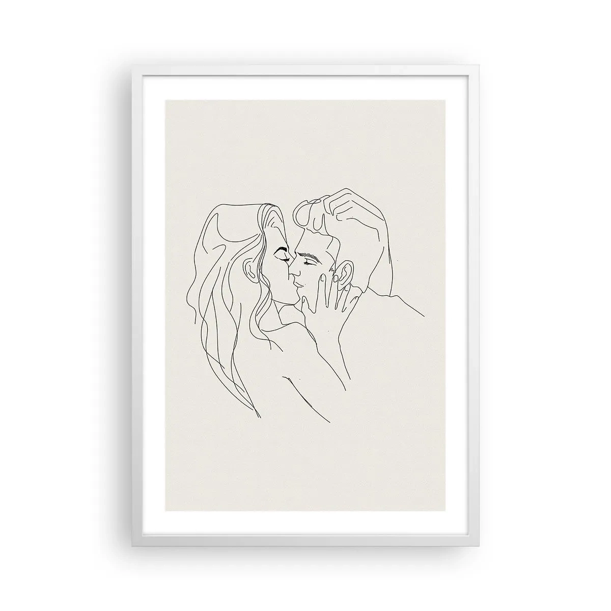 Pôster em moldura branca - Emaranhados pelo sentimento - 50x70 cm