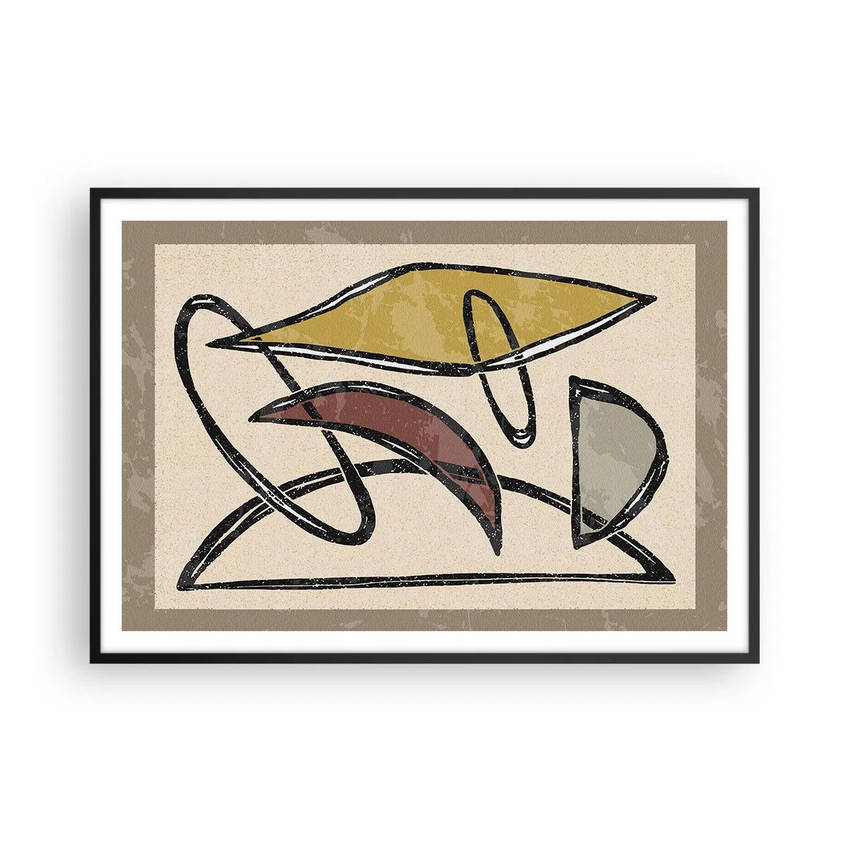 Pôster com moldura preta - Verticais e horizontais - 100x70 cm