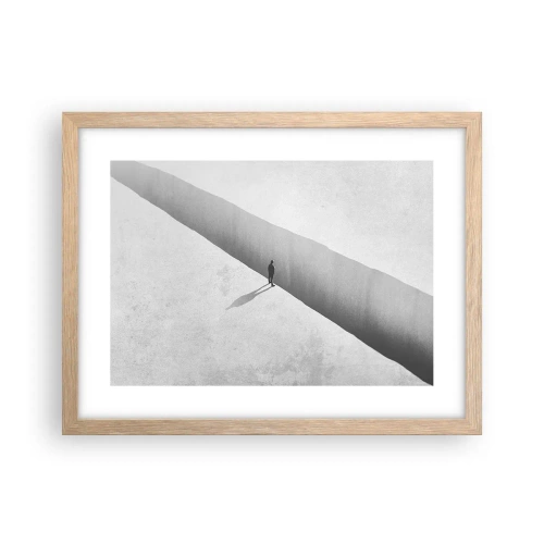 Pôster com moldura de carvalho claro - Um objetivo claro - 40x30 cm