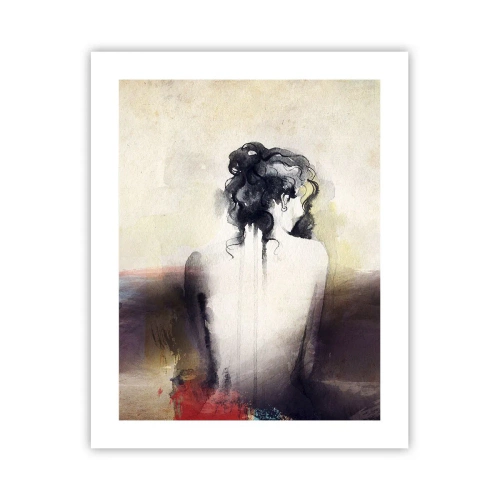 Pôster - Linhas suaves, formas ovais - 40x50 cm