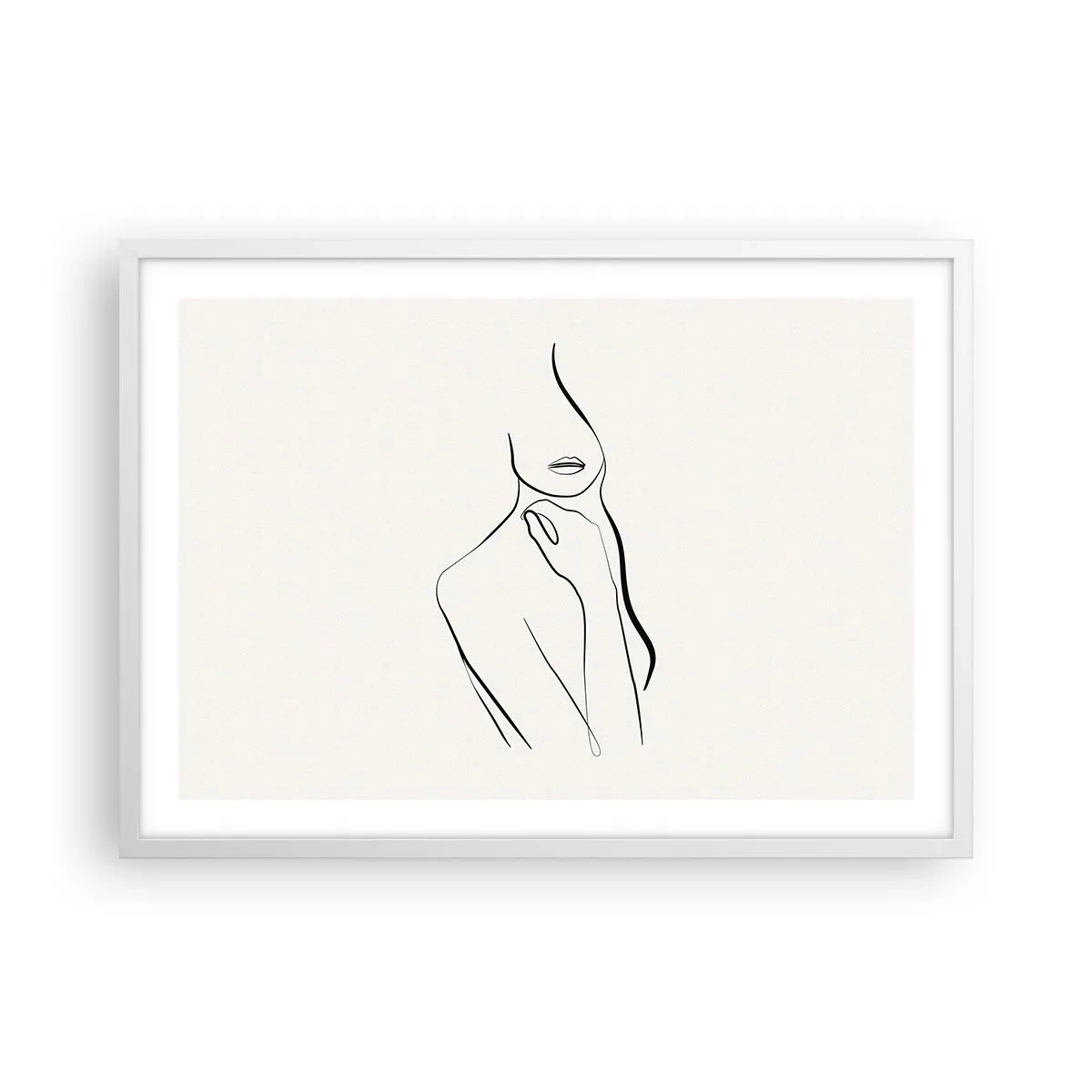 Pôster em moldura branca - Uma onda de melancolia - 70x50 cm