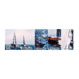 Amostra de papel de parede autocolante Deluxe Sticker - Irmandade do vento - Veleiros, Paisagem, Beira-mar - 100x30 cm