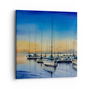 Quadro em tela - Fim de um bom dia - 30x30 cm