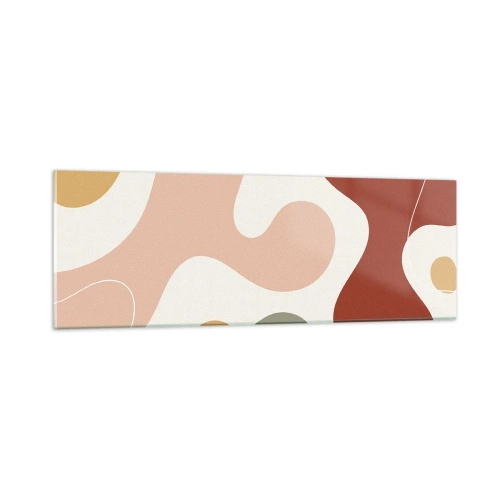 Quadro em vidro - Ziguezagues ornamentais - 90x30 cm