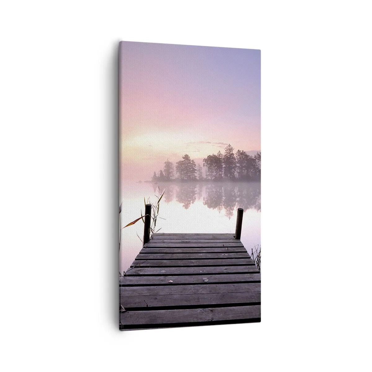 Quadro em tela - Da névoa lilás... - 55x100 cm