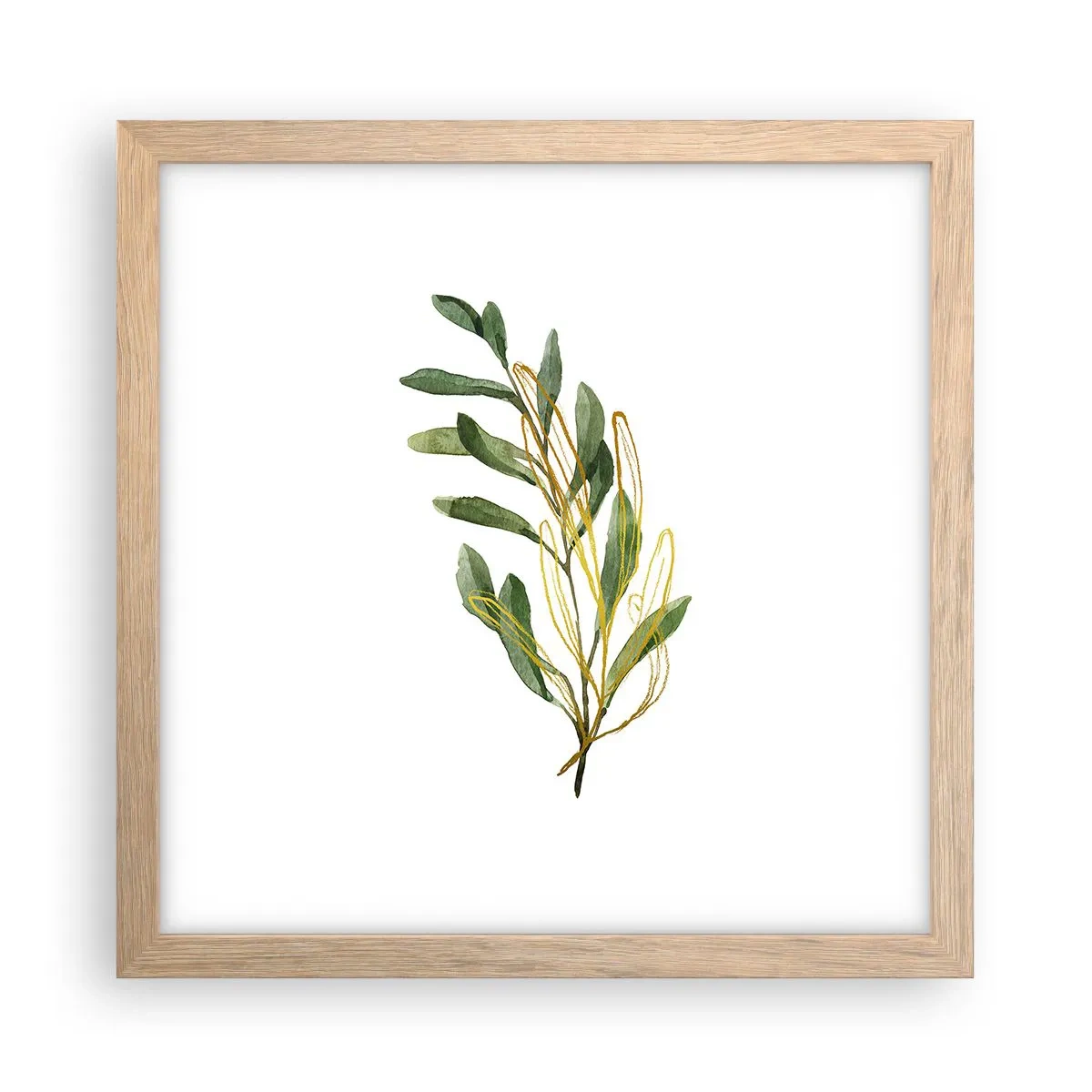 Pôster com moldura de carvalho claro - Tudo que é bom - 30x30 cm