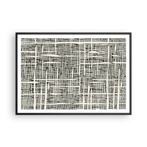 Pôster com moldura preta - Uma composição tecida - 100x70 cm