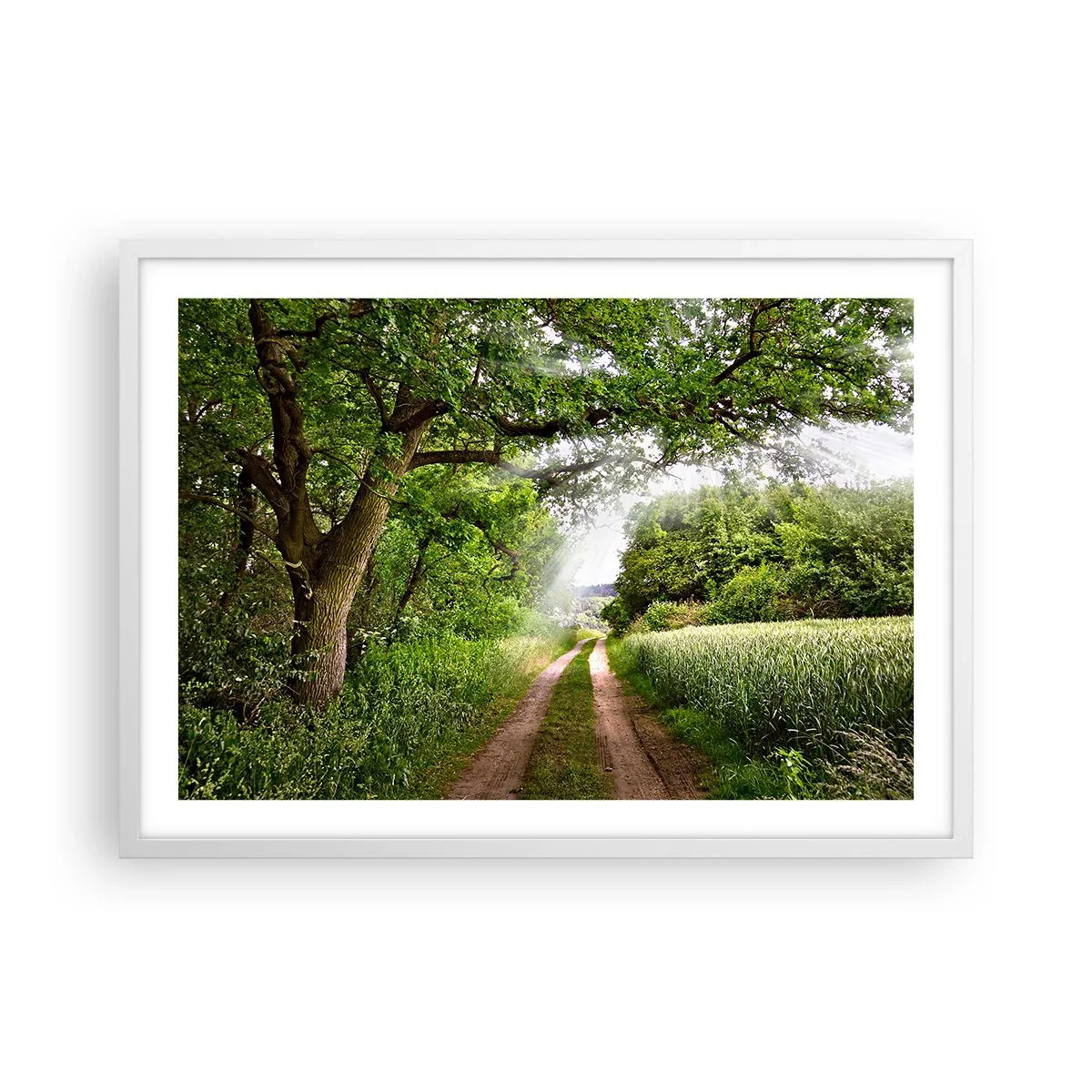 Pôster em moldura branca - Os pastores de Arcadia - 70x50 cm