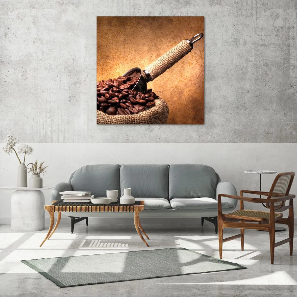 Quadro em vidro - Na fonte do sabor - 30x30 cm
