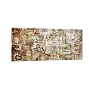 Quadro em vidro - Unificando a conversa fiada - 100x40 cm