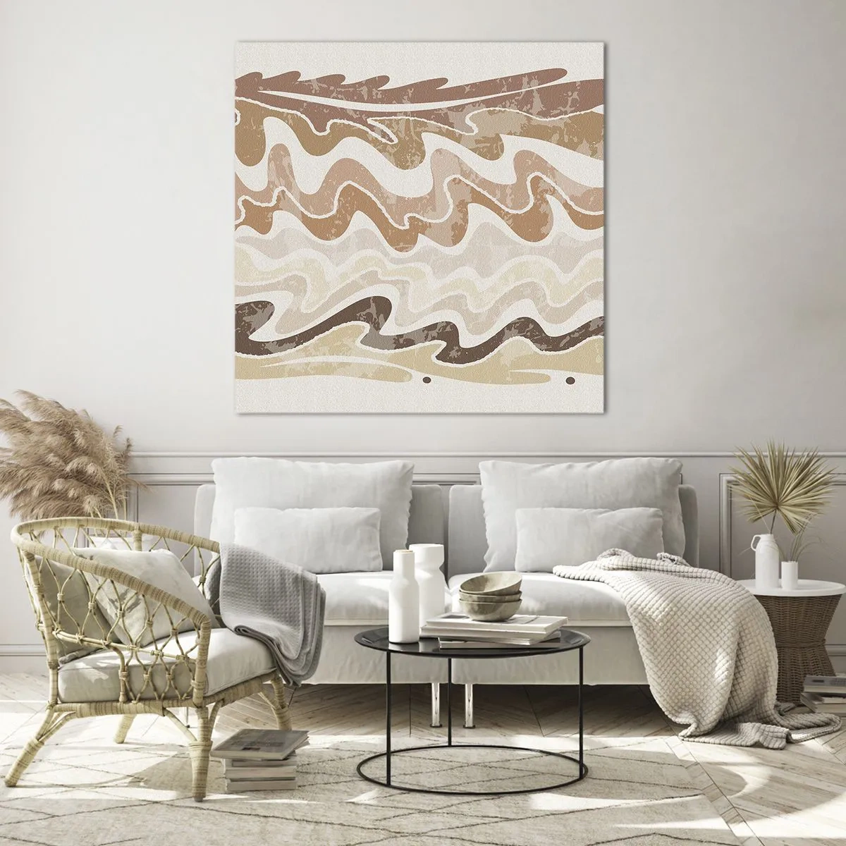 Quadro em vidro - Boa energia – boas emoções - 30x30 cm