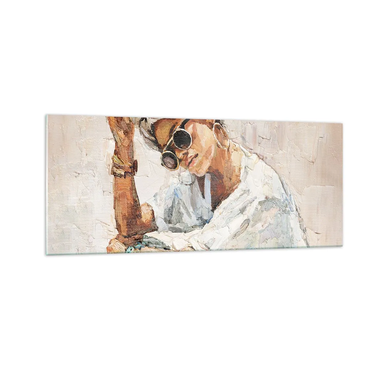 Quadro em vidro - Retrato em pleno sol - 100x40 cm