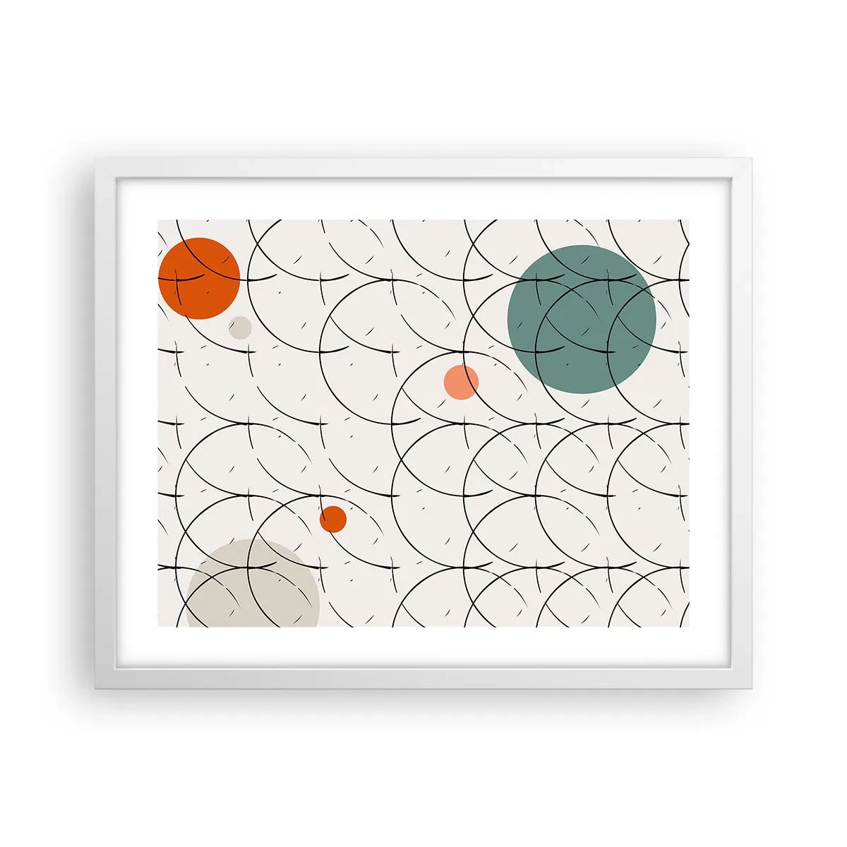 Pôster em moldura branca - No espírito da pop art - 50x40 cm