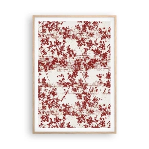 Pôster com moldura de carvalho claro - Como chita antiga - 70x100 cm