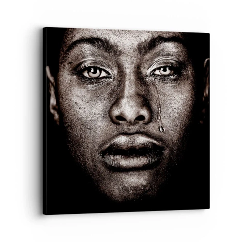 Quadro em tela - Uma lágrima - 30x30 cm