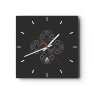 Relógio de parede - Relógio em vidro - No espírito celta - 30x30 cm