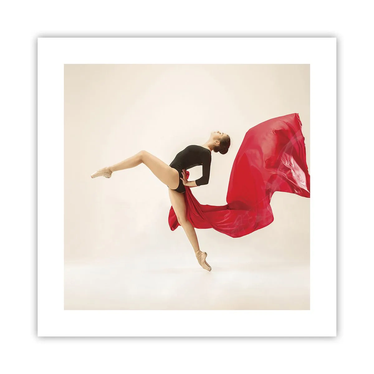 Pôster - Vermelho e preto - 40x40 cm