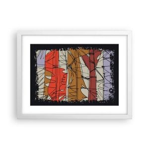 Pôster em moldura branca - Composição espontânea - 40x30 cm