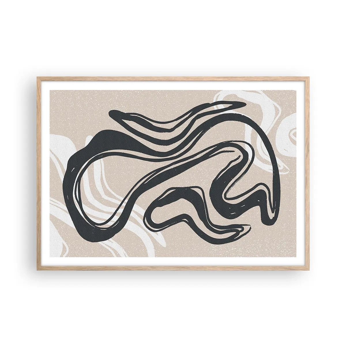 Pôster com moldura de carvalho claro - Expressão multiplicada - 100x70 cm