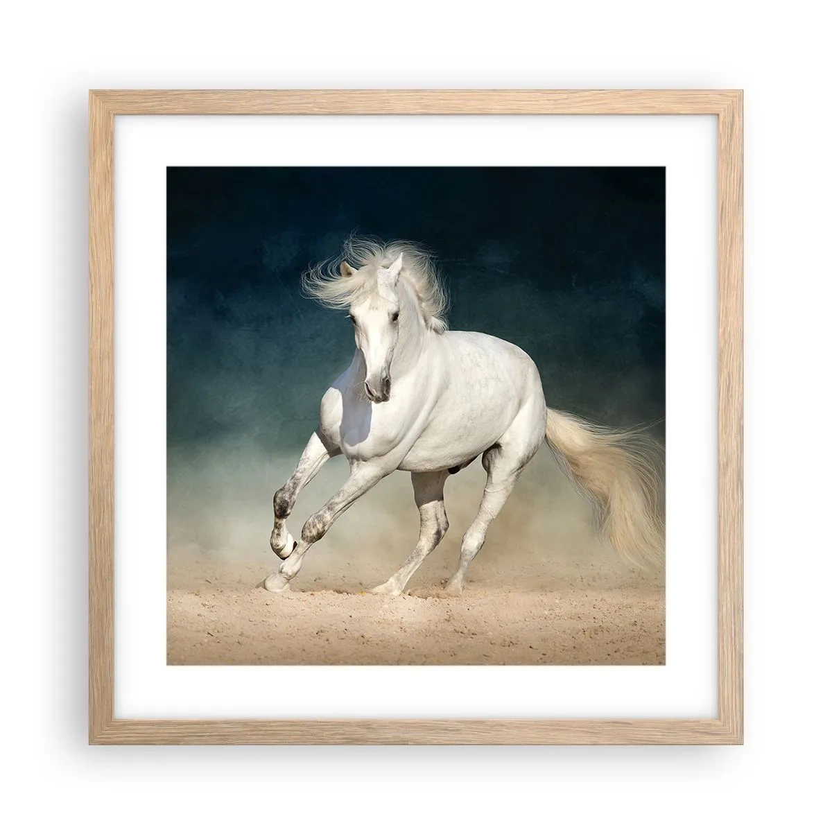 Pôster com moldura de carvalho claro - Liberdade em seu estado puro - 40x40 cm