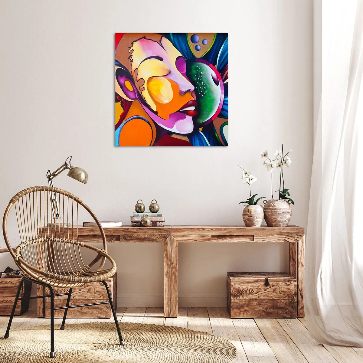 Quadro em tela - Toque de cor - 70x70 cm